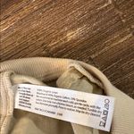 Eileen Fisher  Organic Linen Wide Leg Pants Tan Knit Waist Large Photo 4