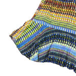 Saloni Colorful Stripe Shift Dress Ruffle Lace Bold Sleeveless Size 4 Women's Blue Photo 7