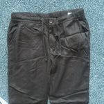 James Perse  size 3 Black Joggers zip button tie waist nwot lightweight Photo 1