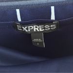 EXPRESS  Navy Floral Checkered Strapless Bodycon Dress Size 2 Photo 4