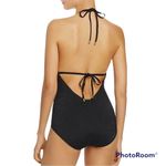Laundry by Shelli Segal Tan Plunge Crochet Detail One Piece Swimsuit Photo 7