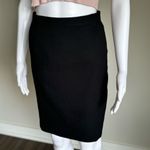 Vintage100% Wool CorporateCore Knee Length Pencil Skirt Black Size S Photo 2