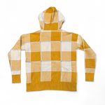 Rachel Roy Women’s Medium Mustard Yellow Plaid Hooded Sweater Pullover Hoodie Photo 1