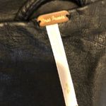 Free People Black Faux Leather Jacket w Floral Lining Sz Small Photo 2