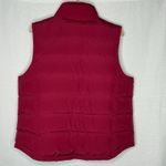Talbots ‎ Puffer Jacket Womens Large Magenta Red Down Filled Quilted Vest Photo 3