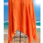Vintage Swimsuit Cover Up One Size Orange Beach Cruise Tropical Island Vacation Photo 0
