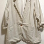 Drew Anthropologie  Linen Blend Blazer Jacket One Button Lightweight Size XS Photo 4