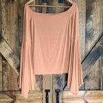 Free People orange bell sleeve off the shoulder blouse size XS Photo 2