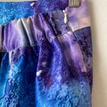 CHOiES  sz M blue abstract midi flare‎ fairy Y2k skirt Photo 5