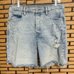 Old Navy Extra High Rise Sky Hi Straight Denim Shorts Size 12 Photo 0