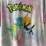 Pokémon Pokemon Eevee Evolutions Pink & Blue Tie-Dye Graphic T-Shirt, Size XL Photo 1