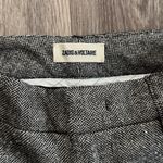 Zadig & Voltaire  Gray Pant Pistol Silver Rhinestone Wool Slim Boot 36 Photo 3