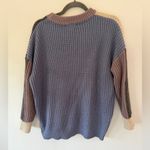 Entro  Color-Block Boho Long Sleeve Crew Neck Sweater Top size large Photo 5