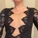 For Love & Lemons  Black Lace Long Sleeve Dress Photo 3