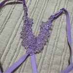 PINK - Victoria's Secret Pink Lavender Triangle Lace Bralette with Lace Details Photo 4