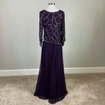 JKara Beaded Chiffon Long Sleeve A Photo 5