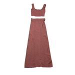 Future Collective Jenny K Lopez Shimmer Rust Color Tank and Maxi Skirt Set XXS Brown Photo 2