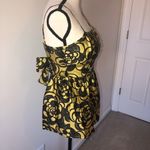 Juicy Couture Y2K Baby Doll Top Size 0 Silk  Green Gold Floral Back Ties Halter Photo 1