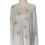 Marled Reunited Clothing  | White snowflake sweater Photo 0