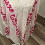 Beach By Exist  Cotton Embroidered kaftan hot pink detailing swim Coverup size L Photo 7
