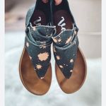 Very G Strappy Sandals Bleach Black Sparta Sandal Size 8 Zip Back Photo 2