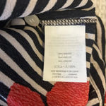 Madewell  Striped Wrap Top in Candied Orchids Size Small Black White Striped Crop Photo 11