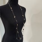 Lucky Brand  Long two tone triple stand layered silver tone necklace Photo 2