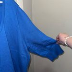 Fashion Bug Women's Plus 3X Blue Button Front quarter sleeve Cardigan Sweater Photo 3