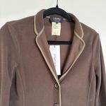 Max Mara 'S Chocolate Brown Fleece Button Down Quiet Luxury Blazer Jacket Medium Photo 1