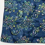 Batik Bandana Scarf Floral Paisley Blue Colorful Hippie Boho Unisex Cotton Artsy Photo 6