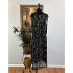 Merona  Woman Sheath Dress Womens Large Black Ditsy Floral Print Sleeveless Photo 4