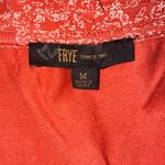 Frye  Women’s Sz Medium Bandana Print Sleeveless Dress Orange Tiered Cotton Photo 3