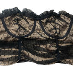 SheIn • Ruffled bustier top nude and black small Photo 0