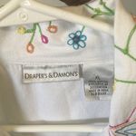 FINAL MARKDOWN Floral Embroidered White Jacket drapers and Damon’s xl Photo 4