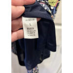 THML  Multicolor Flutter Sleeve V Neck Abstract Print Peplum Hem Size‎ Large Photo 6