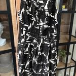 ZARA sheath dress abstract print high neck sleeveless Business work cotton brown Photo 0