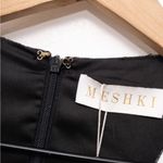 Meshki NEW Two-Tone Glitter Wrap Dress Black Shimmer Size Medium Photo 5