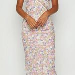 Beginning Boutique Vintage Style White Floral Lace Maxi Slip Dress Size 2 Photo 0