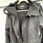 Ralph Lauren Lauren  Hooded Utility Jacket Women's Medium Black Toggle Closure Photo 8