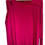 Mod X Women's 3XL Pink Long Sleeve Cold Shoulder Blouse Stretch Round Neck Size undefined Photo 0