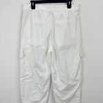 Madewell The Barrel Leg Utility Pant Garment Dyed Twill White Cargo US 6 NWT Photo 11