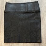 SPRWMN XS 100% Genuine Leather Women’s Stretch Black Mini Contemporary Skirt Photo 3
