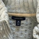 Lands' End  Lambswool Cable Knit Fisherman Cardigan Sweater Button Up Women's M Photo 7