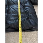 ZARA  Black Shiny Faux Leather Puffer Jacket Photo 6