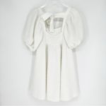 Free People NWT  Violet Puff Sleeve Mini Dress S White Photo 2