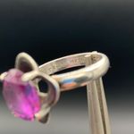 Taxco Mexico Amethyst And Sterling Silver Ring Flower Floral Size 8.75 Purple Photo 3