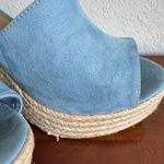 Sun + Stone Light Blue SS Fey Espadrille Strappy Chunky Heel Womens 9.5 Coquette Photo 1