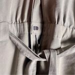 Nine West Long Sleeve Utility Olive Green Tie Waist Jumpsuit Size Medium Photo 9