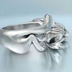 Silver Retro Cute Cat Animal Opening Finger Ring Knuckle Women Party Jewelry Photo 2