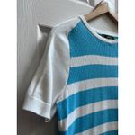 Vintage Lauren Ralph Lauren Active Knit Short Sleeve Sweater Top Medium Blue Photo 3